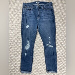 Good American Distressed Skinny Jeans